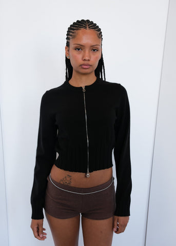 Dennis Zip Cardigan | [Geel]