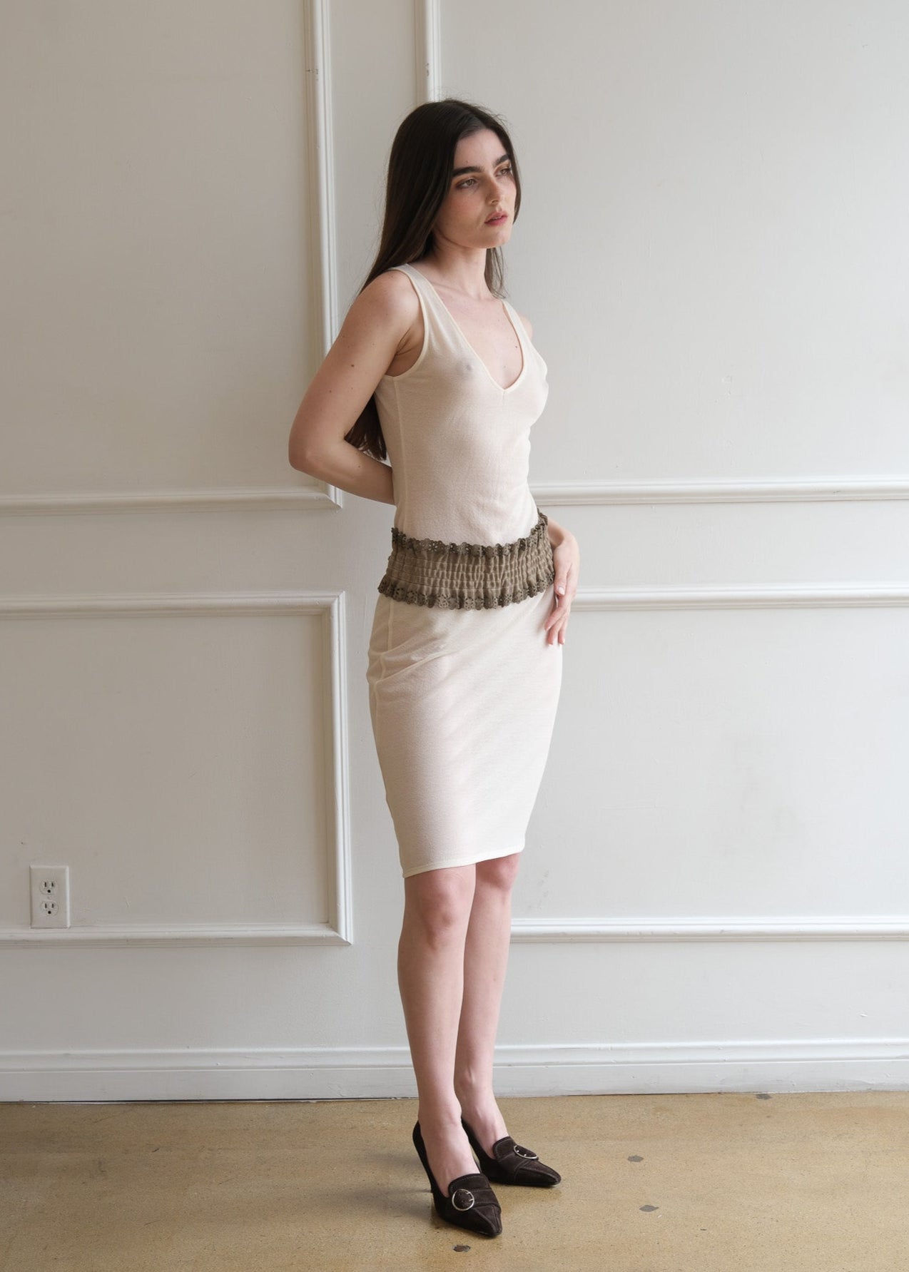 Noah Slip Dress - Geel