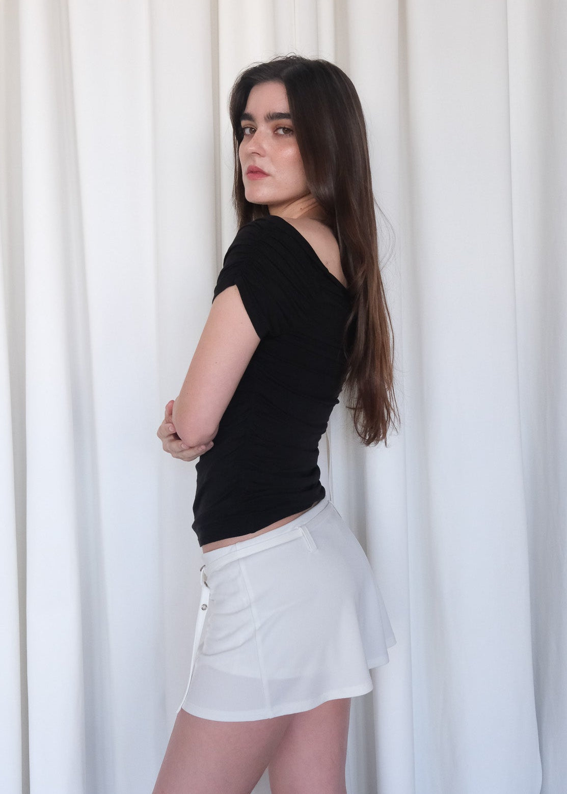 Belted Aria Skirt - Geel