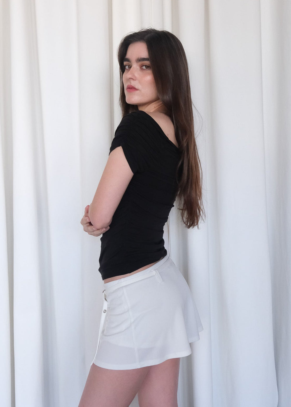 Belted Aria Skirt - Geel