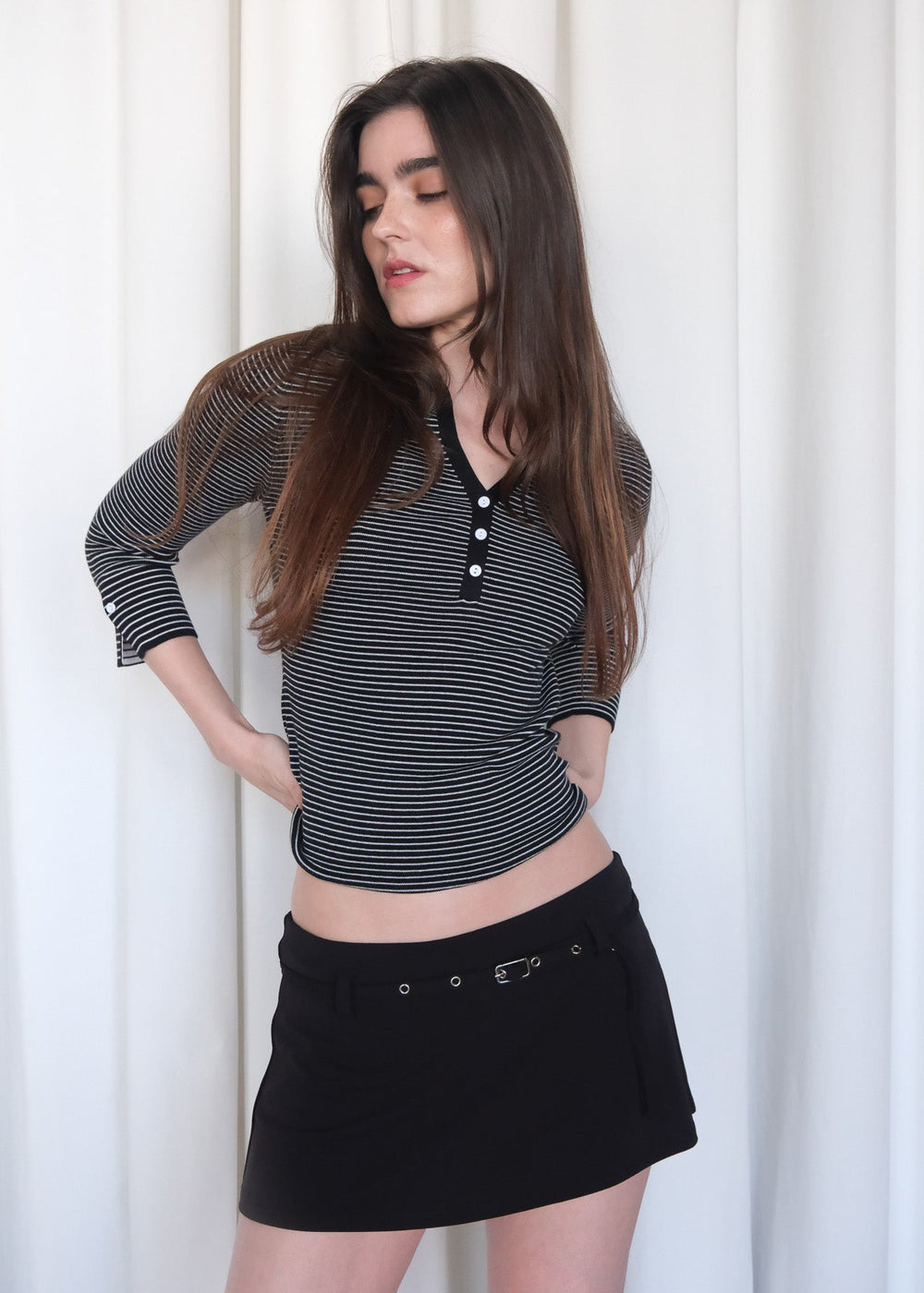 Belted Aria Skirt - Geel