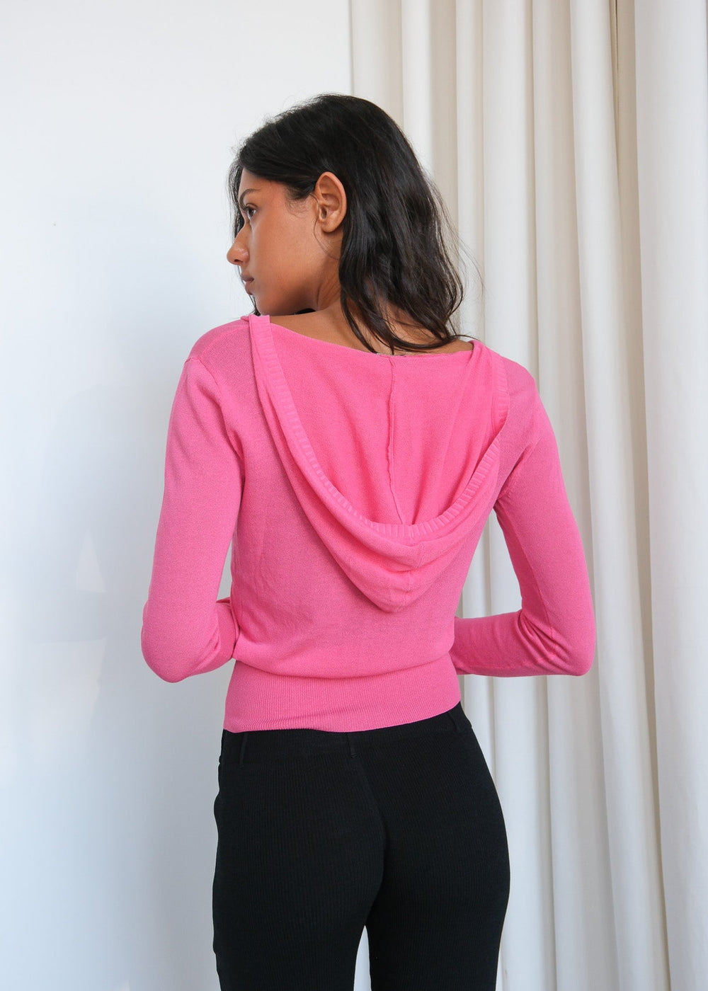 Yellow Amanda top by geel.us, stylish women's apparel with a relaxed fit and soft fabric, shown on a hanger.