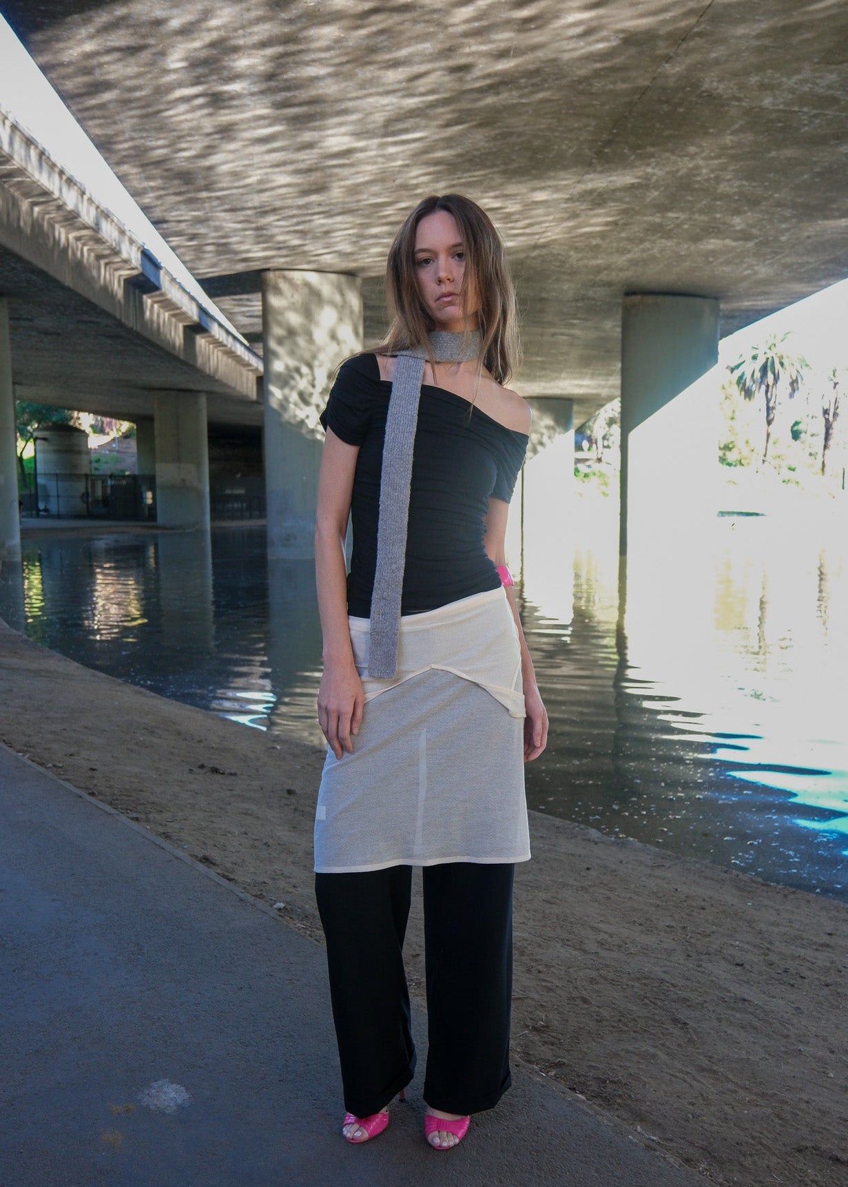 Skinny Scarf - Geel