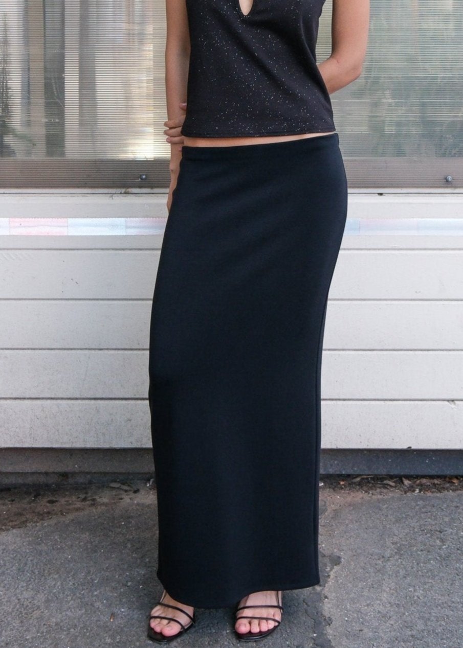 Jules Skirt, maxi skirt, column skirt, thick maxi skirt, low waist maxi skirt, low waist skirt, soft maxi skirt